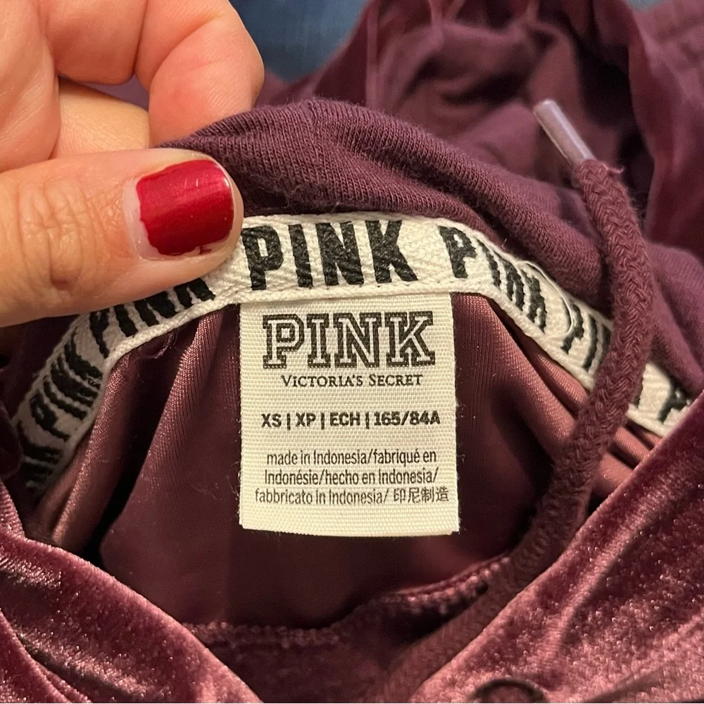 PINK Victoria’s Secret Velour Hooded Sweatshirt - Picture 7 of 7